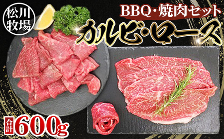 [数量限定]松川牧場のこだわり牛肉 BBQ 焼肉セット 600g 国産牛