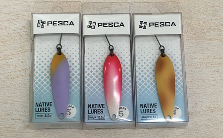 PESCA トラウトルアー ふるさと納税限定カラー3個セット（8.0g）ルアー トラウト ルアー 釣り ルアー セット ルアー 埼玉県 草加市