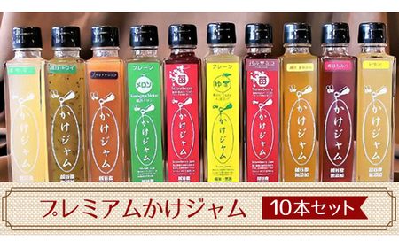 プレミアムかけジャム中びん10本セット / フルーツ 手づくり サラサラ かけるジャム 農福商連帯 エシカル消費 埼玉県 No.037