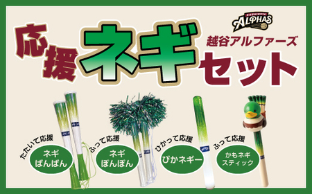 [越谷アルファーズ]応援ネギセット / 越谷 アルファーズ スポーツ チーム バスケ バスケットボール プロバスケットボールチーム 男子バスケット グッズ 応援グッズ アイテム ファン ネギばんばん ぽんぽん ぴかネギー かもスティック 地元 埼玉県 No.322