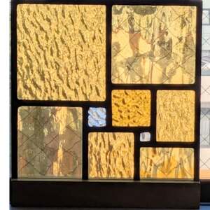 ステンドグラスのセミオーダーパネル(四角・イエロー)
