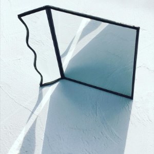 カットグラスが美しい鏡 1枚_雑貨・日用品 家具・インテリア _