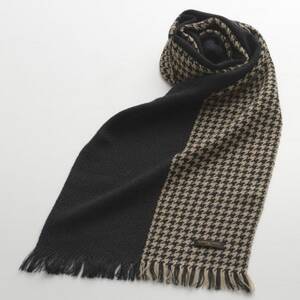 武州織技 ウールマフラー[ツーカラーBR]