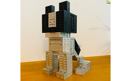 町工場職人がつくるアルミ製ブロック[ドッグモデル組立てセット]