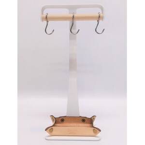 マスクツリーmini白・革トレイセット 1個