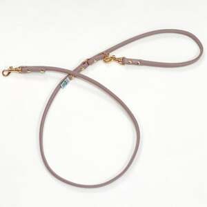 丸めリード[Sサイズ]ローズグレージュ ゴールド金具(本革製) kazama premium