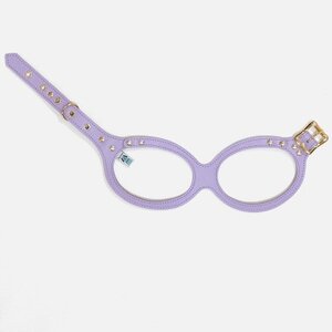 メガネハーネス[SSサイズ]ライラック ゴールド金具(本革製) kazama premium