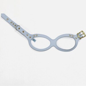 メガネハーネス[3Sサイズ]サムシングブルー ゴールド金具(本革製) kazama premium