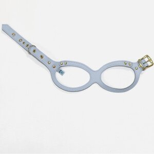 メガネハーネス[LLサイズ]サムシングブルー ゴールド金具(本革製) kazama premium