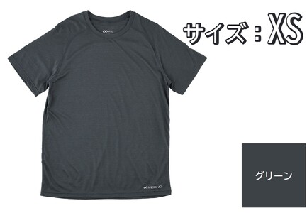 R×L(アールエル) メリノウール ウルトラライト ユニ Tシャツ(ユニセックス)グリーン XSサイズ