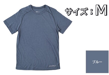 R×L（アールエル） メリノウール ウルトラライト ユニ Tシャツ（ユニセックス）ブルー Mサイズ