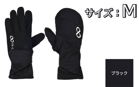 R×L(アールエル)ウィンドフード付 マルチグローブ ブラック Mサイズ