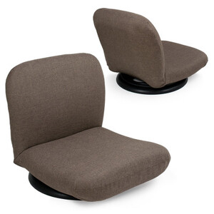 産学連携 回転式 ローバック座椅子3 ブラウン_雑貨・日用品 椅子・チェア・ソファ 家具・インテリア _【1465053】