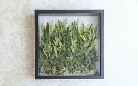 「森のフレーム」(プリザーブドリーフのフレームアレンジ) [11246-0363]
