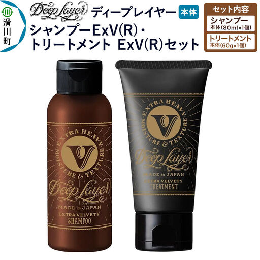 DeepLayer ディープレイヤー シャンプーExV (R) 80mL×1個・トリートメント ExV 60g×1個 セット