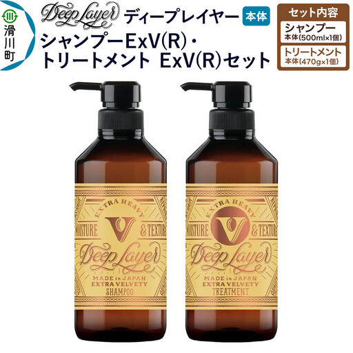DeepLayer ディープレイヤー シャンプーExV (R) 500mL×1個・トリートメント ExV 470g×1個 セット
