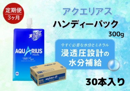 [定期便3ヵ月コース]アクエリアス 300gハンディーパック(30本入り)