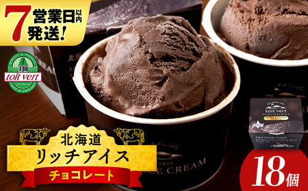 リッチアイスクリーム カカオ香るほどよい甘さのチョコレート 18個セット（100ml）アイス スイーツ おやつ 冷凍 食べ比べ
