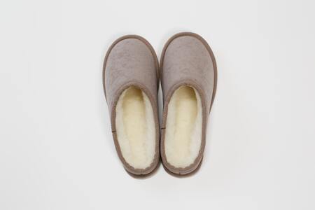 【令和7年12月1日より寄附金額を見直しました】メリノン「スリッパ」 LLサイズ／ベージュ　暖かい羊毛で冬の室内も快適！