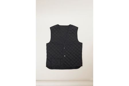 メリノン「羊毛綿インナーベスト」 M／ブラック メンズ