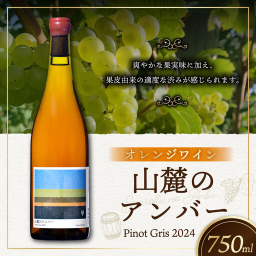 オレンジワイン 山麓のアンバー Pinot Gris 2024 750ml 1本 ワイン お酒 酒 アルコール 洋酒 ぶどう 葡萄 ブドウ