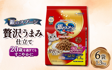 銀のスプーン 贅沢うまみ仕立て 20歳を過ぎてもすこやかに 1.3kg×6袋