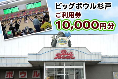 ビッグボウル杉戸 ご利用券 1万円分|ボーリング アクティブ スポーツ 遊び 東武動物公園駅 杉戸 埼玉 [0697]