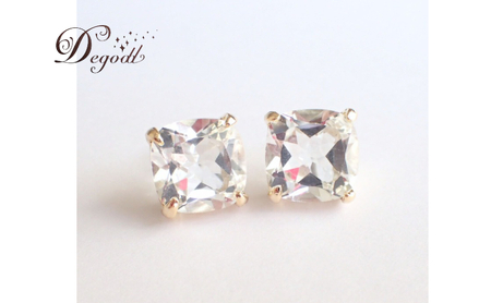 Degodd デゴッド CANDYピアス ホワイトトパーズ 天然石ピアス ピアス 天然石アクセサリー シンプル 揺れないピアス アクセサリー レディースアクセサリー ジュエリー ニッケルフリー おしゃれ ギフト プレゼント 普段使い