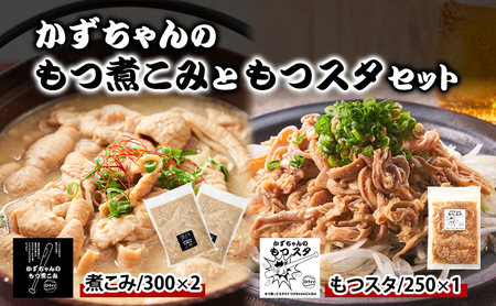 かずちゃんのもつ煮こみともつスタセット[300g×2袋,250g×1袋]惣菜 千葉県 千葉市 お取り寄せグルメ 球場グルメ 球場名物 おかず おつまみ 酒の肴 国産豚 ホルモン もつ 本格的