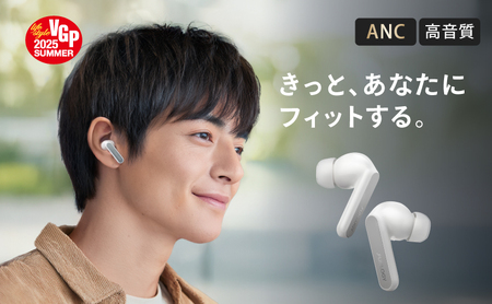 FUNLOGY Earbuds / 完全ワイヤレスイヤホン　ホワイト　音楽 イヤホン ワイヤレス 急速充電 軽量 低遅延 IPX5防水 防汗 通勤 通学 日本製 千葉県 千葉市