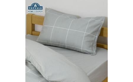 ホームコーディ まくらカバー(柄) 43cm×63cmまくら用 グレー1 イオンリテール 寝具