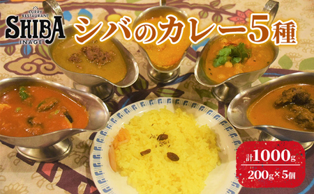 シバのカレー5種 計5個[ 惣菜 レトルト カレー 中辛 激辛 甘口]