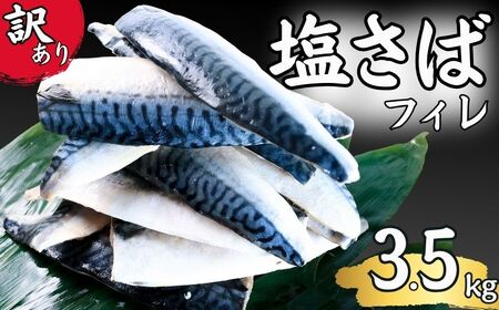 訳あり 塩鯖 フィレ 3.5kg 切り身 切身 冷凍 長期保存 お取り寄せ グルメ 大容量 ギフト 贈物 千葉県 銚子市 荒野商店 塩サバ 鯖 サバ