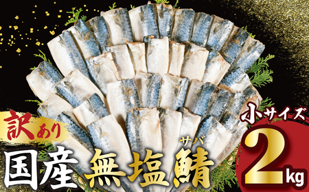 訳あり 国産 無塩さば 約2kg 小サイズ サバ