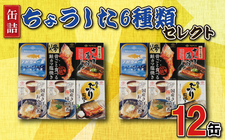 缶詰 ちょうした6種セット 12缶 缶詰