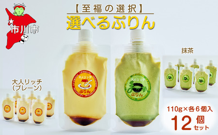 [至福の選択]選べる12個セット(大人リッチ×抹茶)ぷりん [12203-0350]