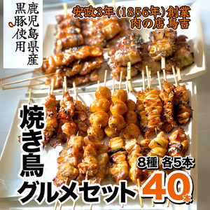 調理済 焼き鳥グルメセット(40本 8種各5本)