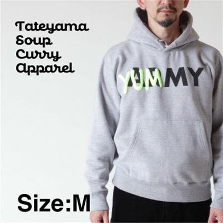 ”YUMMY”スウェットパーカー　男女兼用 Mサイズ/グレー【1451222】