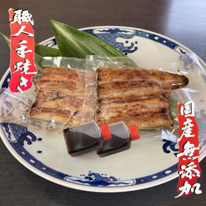 [毎月定期便][職人手焼き]無添加国産鰻の蒲焼2尾≪特製だれ・山椒付き≫全3回[配送不可地域:離島]