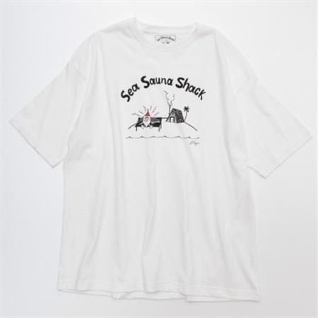 【Sea Sauna Shackオリジナル】ロゴTシャツ ホワイト Sサイズ【1632480】