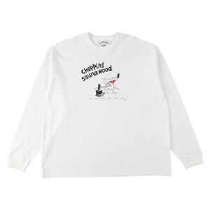 【Sea Sauna Shackオリジナル】薪割りロングTシャツ ホワイト XLサイズ【1668859】