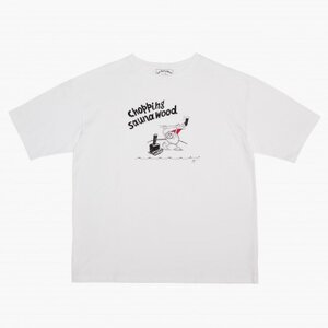 [Sea Sauna Shackオリジナル]薪割りTシャツ ホワイト XLサイズ
