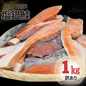 【訳あり】約1kg　塩銀鮭　切身　トロカマ入　詰め合せセット【配送不可地域：離島】【1703701】