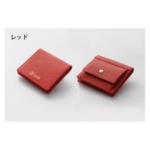 【YOSHINA】コンパクト二つ折り財布（小銭入れ付き）レッド