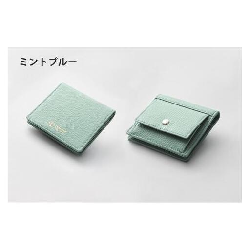 【YOSHINA】コンパクト二つ折り財布（小銭入れ付き）ミントブルー