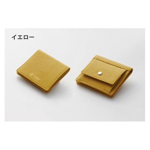 【YOSHINA】コンパクト二つ折り財布（小銭入れ付き）イエロー