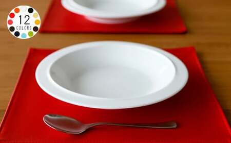 PVCレザーランチョンマット「LEKKU square」 2枚セット(オレンジ) No.216-12