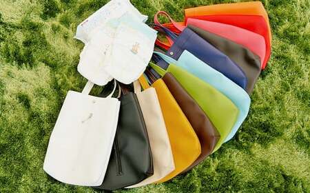 PVCレザーおむつポーチ「POCHI」(オレンジ) No.217-12