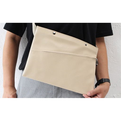 上質で上品でシンプルなショルダーバッグ「saco」（ベージュ） No.246-02