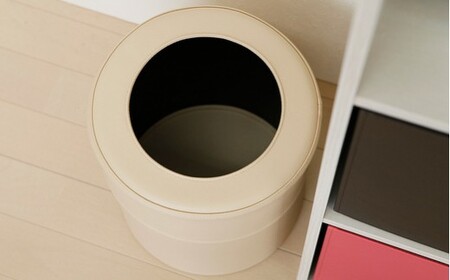 ゴミ箱 PVCレザーごみ箱「pinoco」 Mサイズ(オレンジ) No.249-12